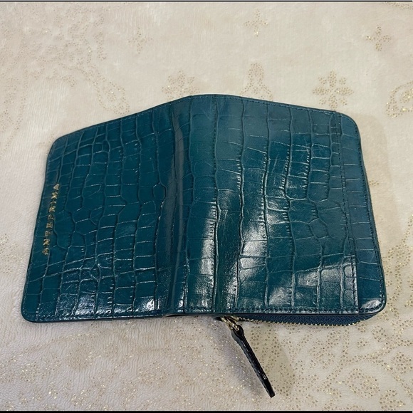 ANTEPRIMA compact leather wallet in deep blue - Picture 5 of 13